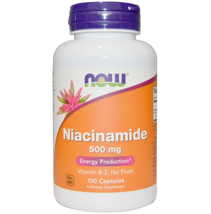 Now Foods Niacinamide 500mg Capsule - Classic Derma