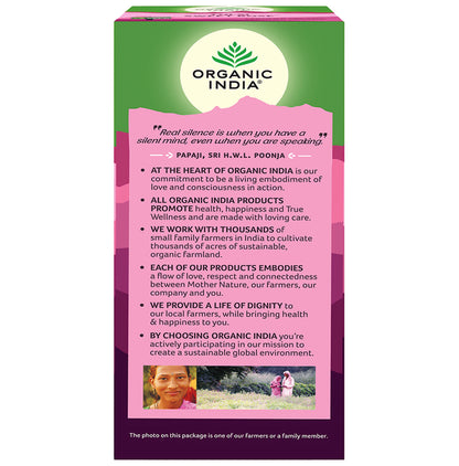 Organic India Tea for Immunity, Antioxidant Support & Stress Relief | Flavour Tulsi Sweet Rose Green Tea