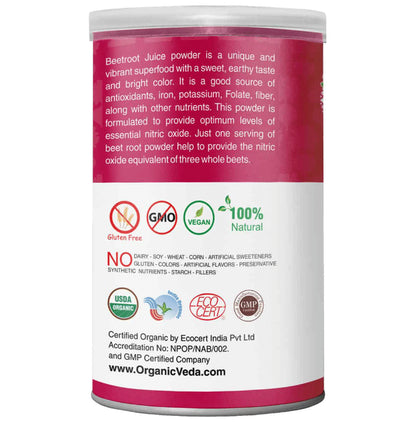 Organic Veda Beetroot Juice Powder
