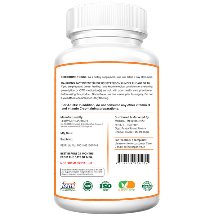Organivo Vitamin C with Zinc & D3 Tablet