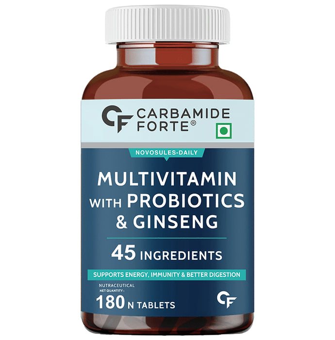 Carbamide Forte Multivitamin with Probiotics & Ginseng | For Energy, Immunity, Bones & Gut Health | Tablet - Classic Derma
