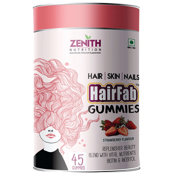 Zenith Nutrition HairFab Gummies Strawberry - Classic Derma