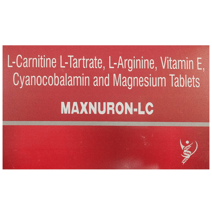 Maxnuron-LC Tablet with L-Carnitine, L-Arginine, Vitamin E, Cyanocobalamin and Magnesium - Classic Derma