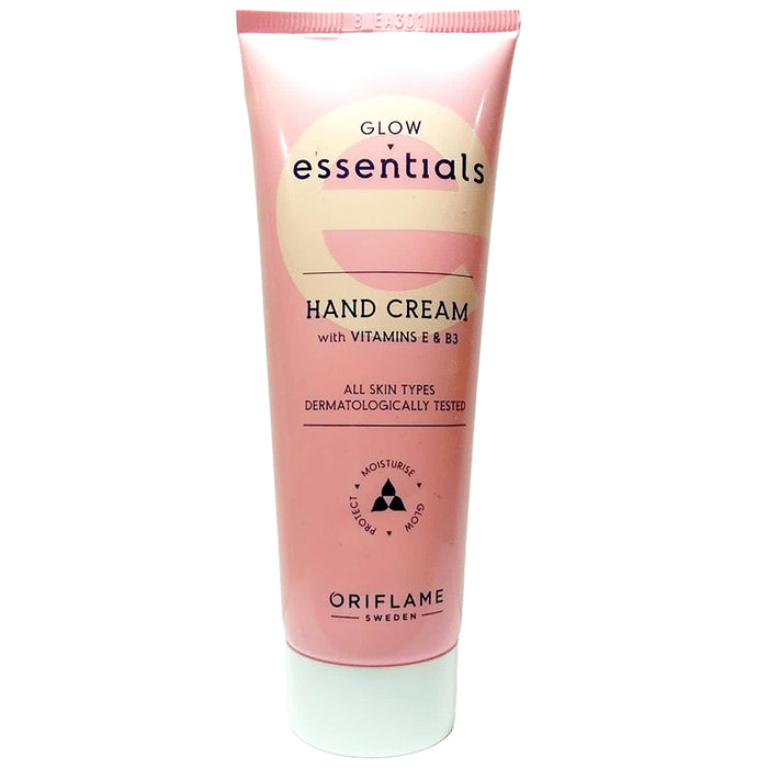 Oriflame Glow Essential Hand Cream With Vitamins E & B3 - Classic Derma
