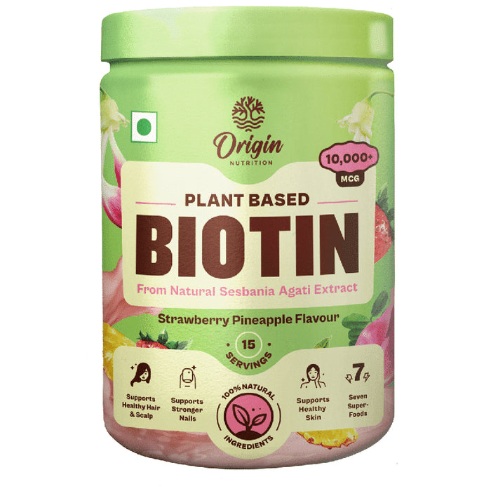Origin Nutrition Plant Based Biotin Strawberry Pineapple - Classic Derma