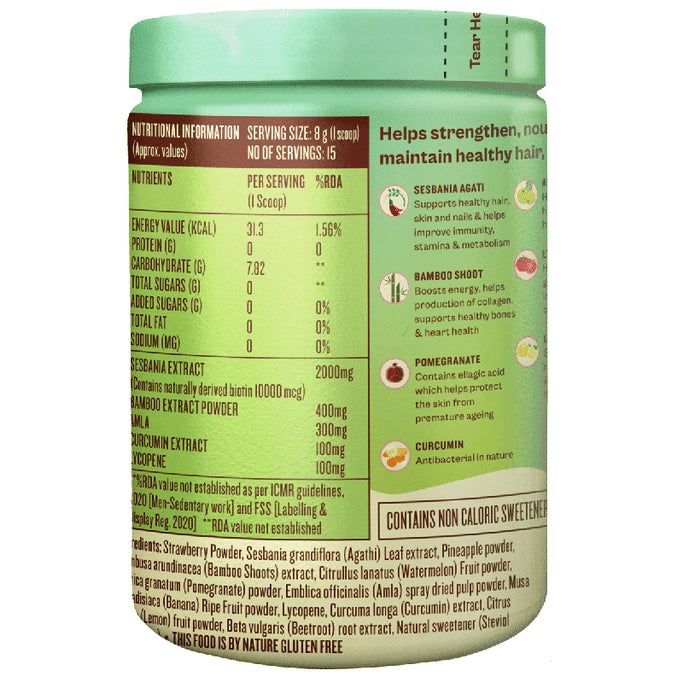 Origin Nutrition Plant Based Biotin Strawberry Pineapple