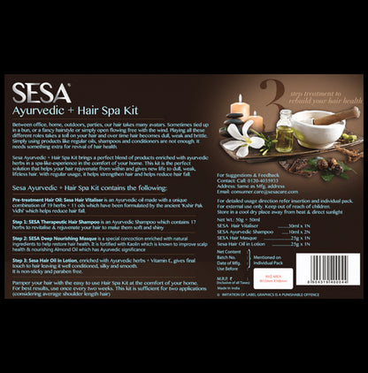 Sesa Ayurvedic Plus Hair Spa Kit