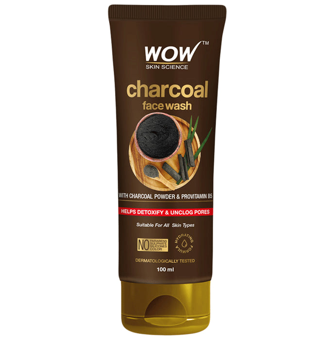 WOW Skin Science Charcoal Face Wash - Classic Derma