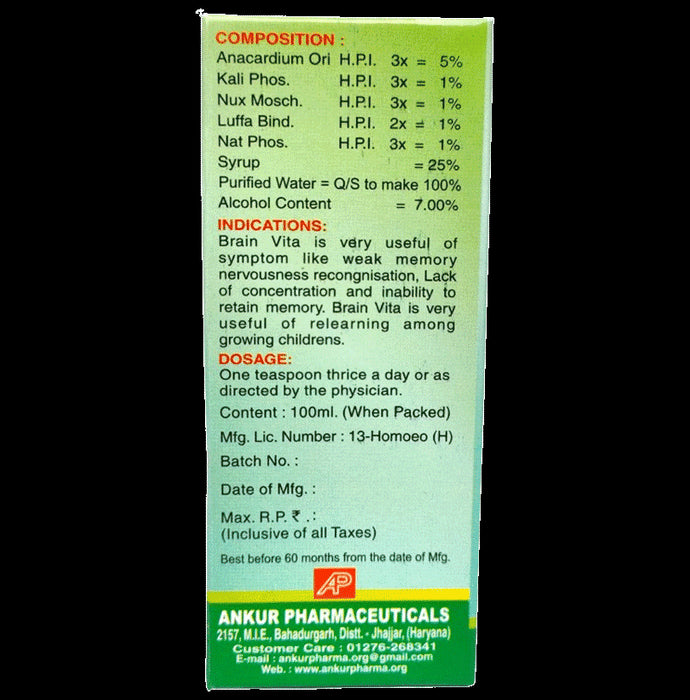 Ankur Brain Vita Syrup