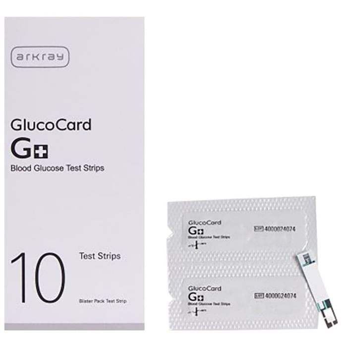 Arkray 93GS998 10 Glucocard G+ Blood Glucose Test Strip (Only Strips) - Classic Derma