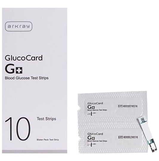 Arkray 93GS998 10 Glucocard G+ Blood Glucose Test Strip (Only Strips) - Classic Derma