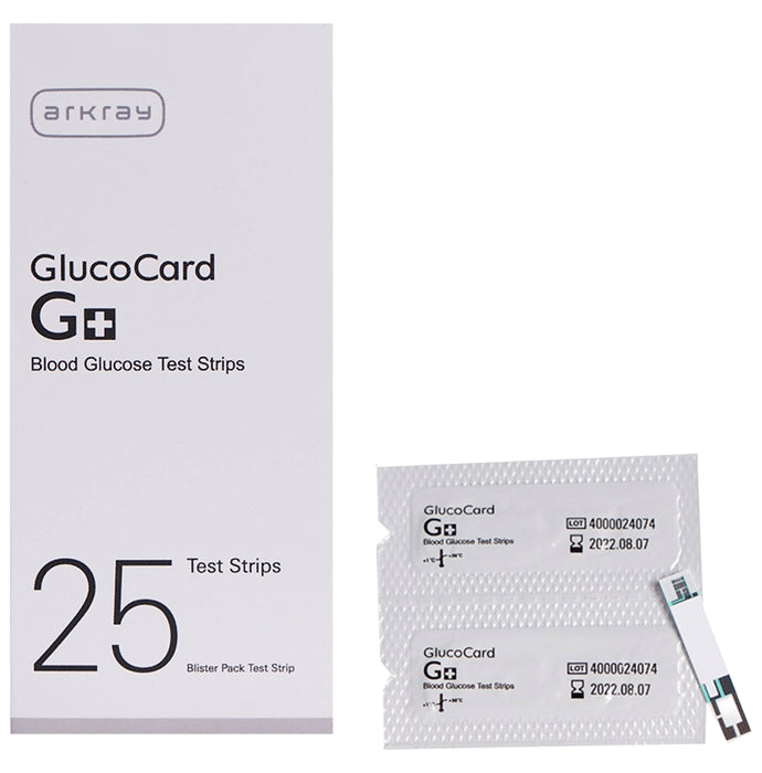 Arkray 93GS998 25 Glucocard G+ Blood Glucose Test Strip (Only Strips) - Classic Derma