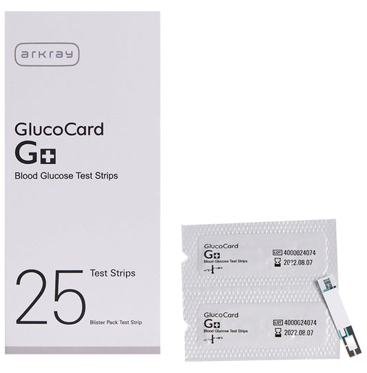 Arkray 93GS998 25 Glucocard G+ Blood Glucose Test Strip (Only Strips) - Classic Derma