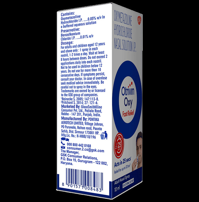 Otrivin Oxy Fast Relief Adult Nasal Spray