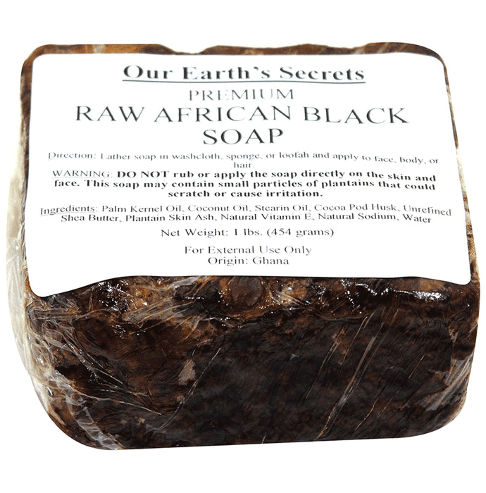 Our Earth's Secrets Premium Raw African Black Soap