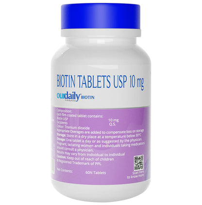 OurDaily Biotin 10000mcg for Healthy Hair, Skin & Nails | Tablet