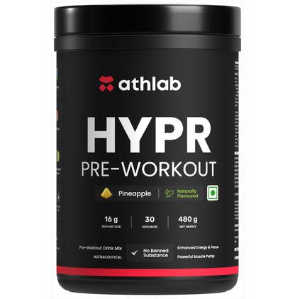 Athlab Hypr Pre-Workout Powder Pineapple - Classic Derma