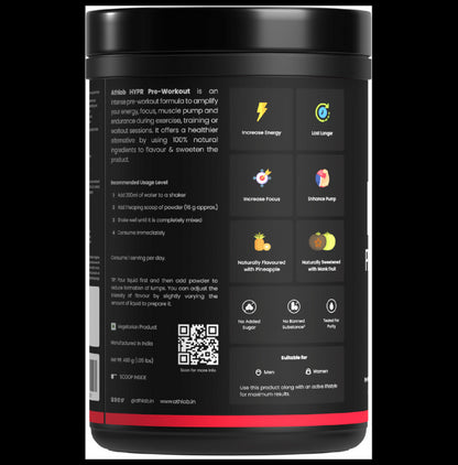 Athlab Hypr Pre-Workout Powder Pineapple