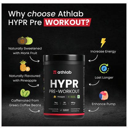 Athlab Hypr Pre-Workout Powder Pineapple