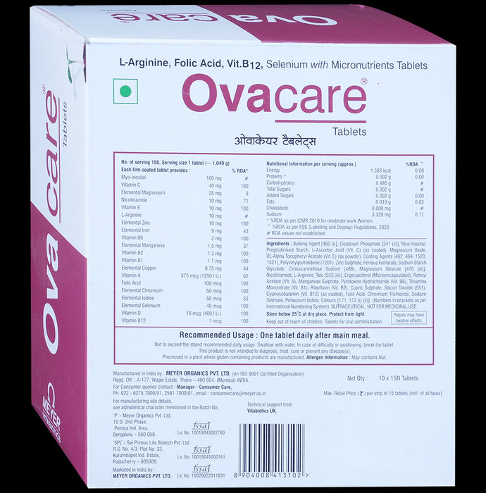 Ovacare Tablet Gluten Free