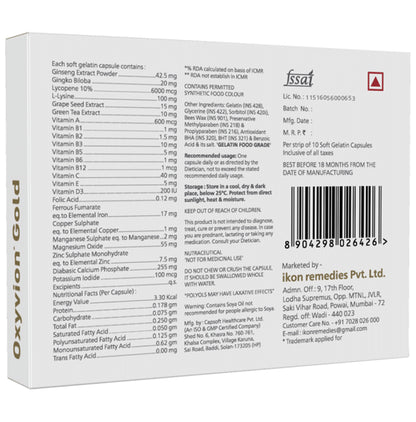 Oxyvion Gold Softgel Capsule (10 Each)