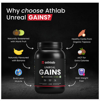 Athlab Unreal Gains Powder Banana Smoothie