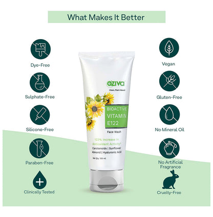 Oziva Bioactive Vitamin E122 Face Wash