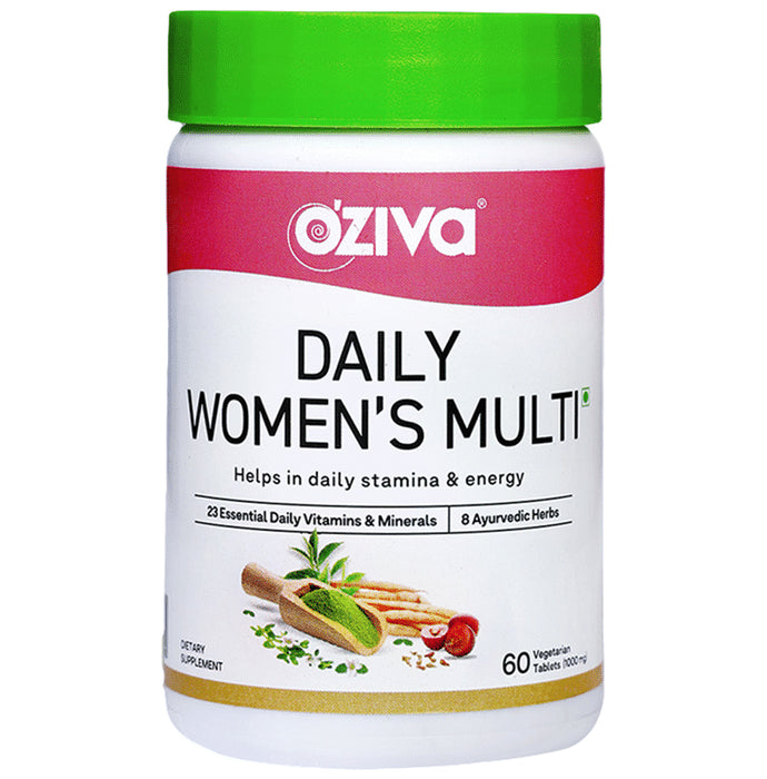 Oziva Daily Women's Multivitamin Veg Tablet for Daily Energy, Hormonal Balance & Stress Management - Classic Derma