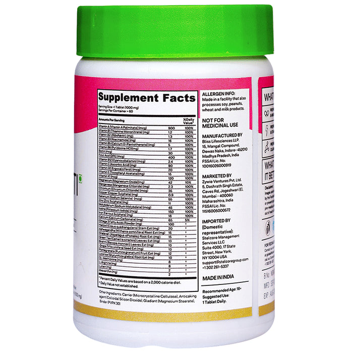 Oziva Daily Women's Multivitamin Veg Tablet for Daily Energy, Hormonal Balance & Stress Management