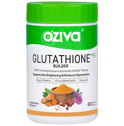 Oziva Glutathione Builder with Vitamin C & Milk Thistle | Capsule for Skin Health (60 Each) - Classic Derma