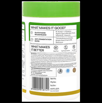 Oziva Glutathione Builder with Vitamin C & Milk Thistle | Capsule for Skin Health (60 Each)