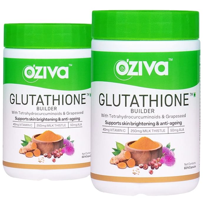 Oziva Glutathione Builder with Vitamin C & Milk Thistle | Capsule for Skin Health (60 Each) - Classic Derma