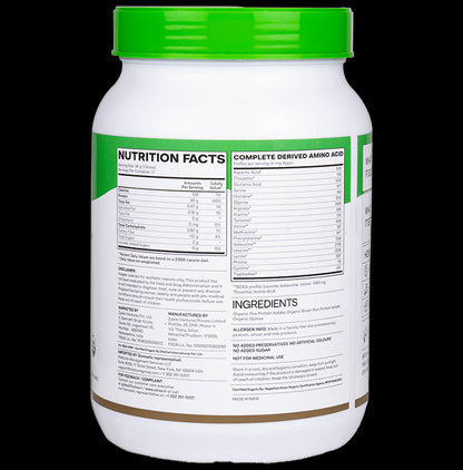 Oziva Organic Plant Protein from Organic Pea, Brown Rice & Quinoa for Everyday Fitness | Unflavoured