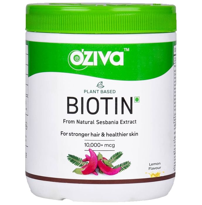 Oziva Plant Based Biotin 10000 mcg for Stronger Hair & Healthier Skin Lemon - Classic Derma