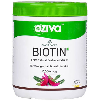 Oziva Plant Based Biotin 10000 mcg for Stronger Hair & Healthier Skin Lemon - Classic Derma