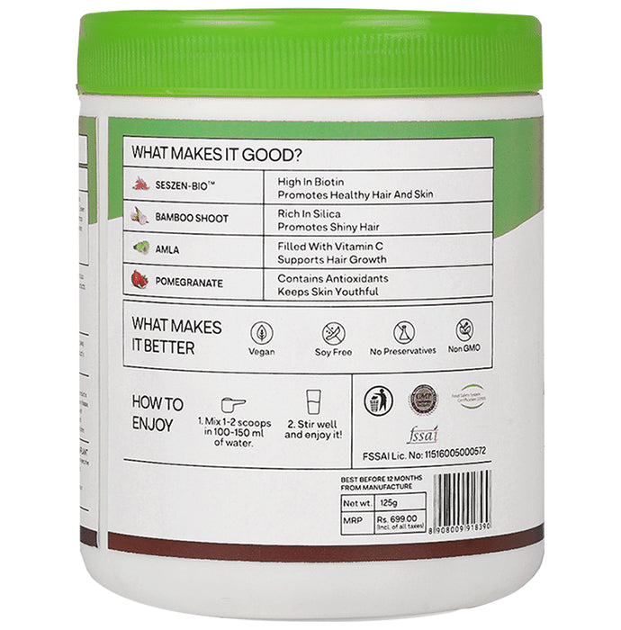 Oziva Plant Based Biotin 10000 mcg for Stronger Hair & Healthier Skin Lemon