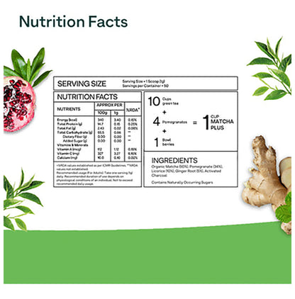 Oziva Plant Based Matcha Plus for Skin Pigmentation & Dark Circles