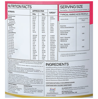 Oziva Protein & Herbs for Women Vanilla Almond