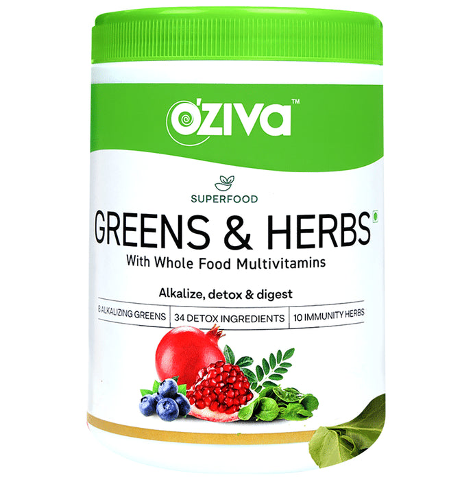 Oziva Superfood Greens & Herbs | Powder for Metabolism, Detox & Digestion - Classic Derma