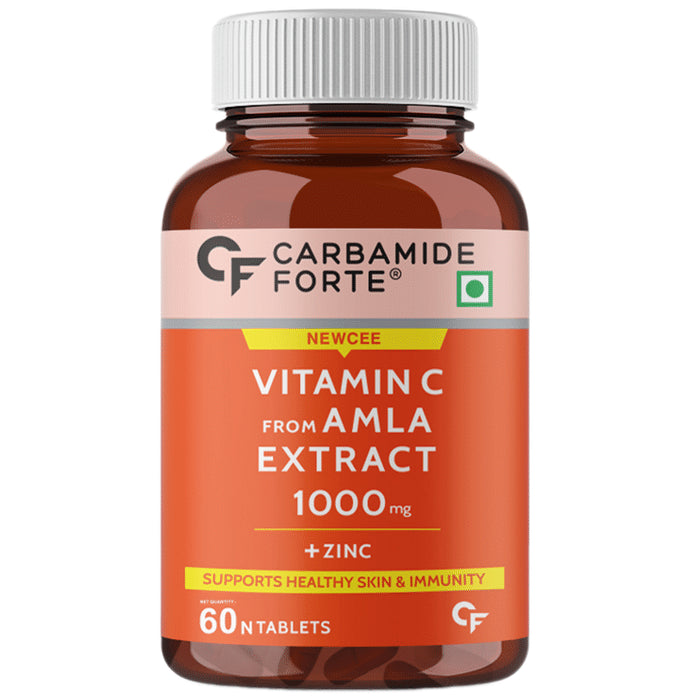 Carbamide Forte Vitamin C from Amla Extract 1000mg | With Zinc for Healthy Skin & Immunity | Tablet - Classic Derma