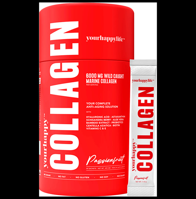 YourHappyLife YourHappy Collagen Sachet (7.75gm Each) Passion Fruit - Classic Derma