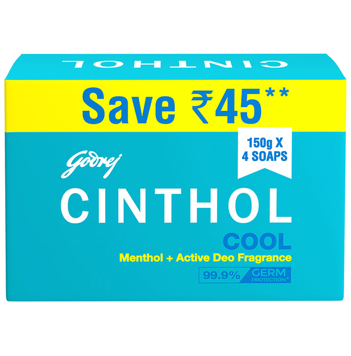 Cinthol Soap (150gm Each) Cool - Classic Derma
