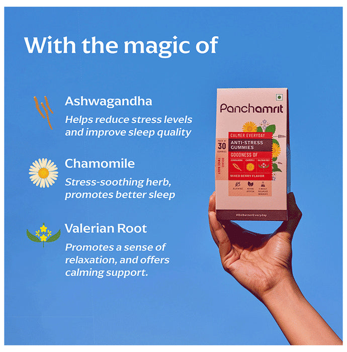 Panchamrit Anti-Stress Gummies (30 Each) Mixed Berry