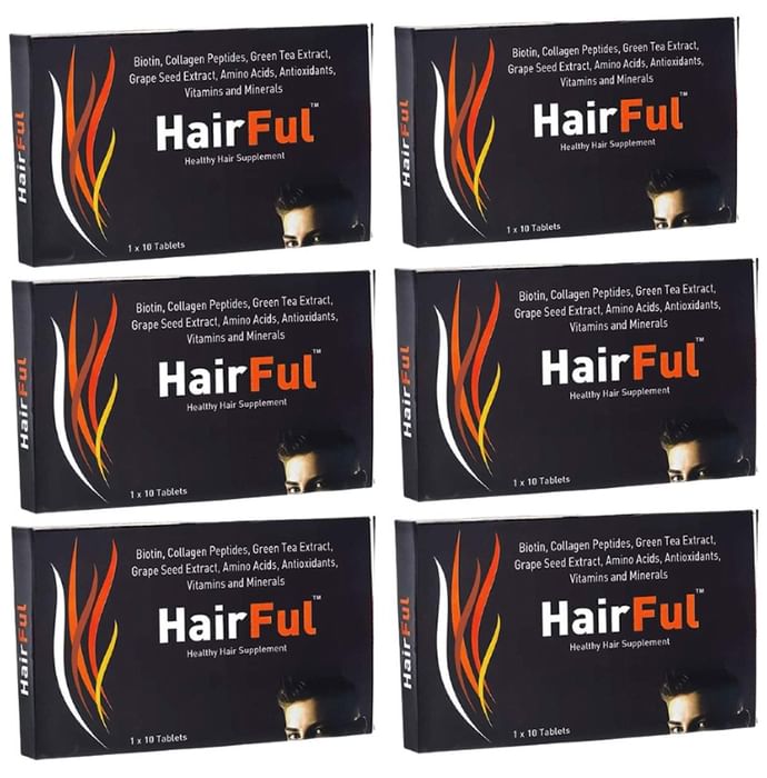 HairFul Tablet for Women & Men Hair Care (10 Each) - Classic Derma