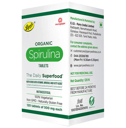 Parry's Organic Spirulina Tablet 500mg (120 Each)