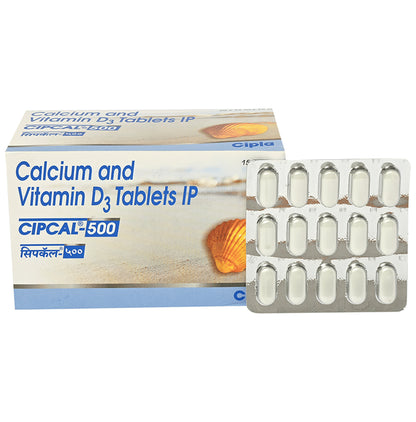 Cipcal Cipcal 500 Tablet from Cipla | Source of Calcium & Vitamin D | For Bone, Joint and Muscle Care