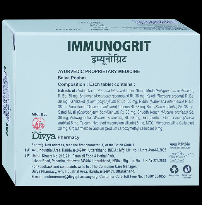 Patanjali Divya Immunogrit Tablet for Immunity