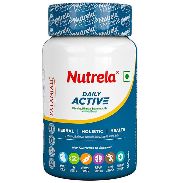 Patanjali Nutrela DailyActive | For Heart, Eye, Bones & Immunity | Capsule - Classic Derma