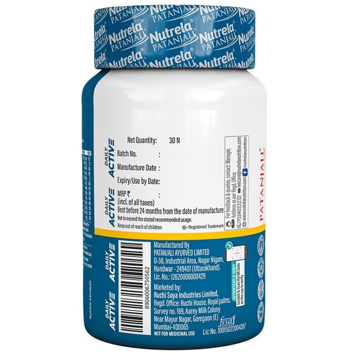 Patanjali Nutrela DailyActive | For Heart, Eye, Bones & Immunity | Capsule