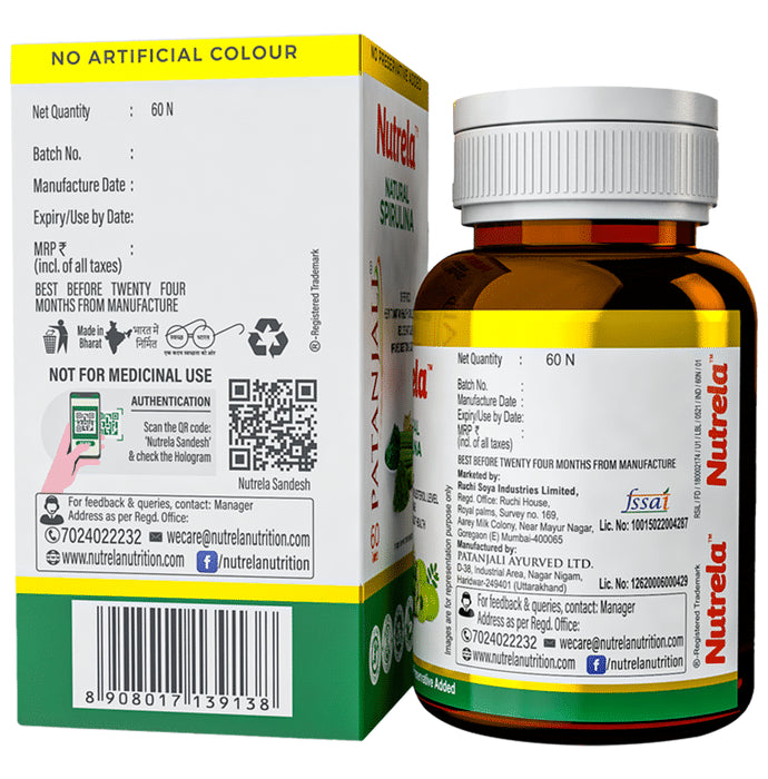 Patanjali Nutrela Natural Spirulina Tablet